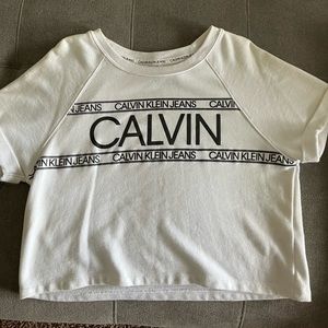 Calvin Klein Jeans Short Sleeve Crop Top